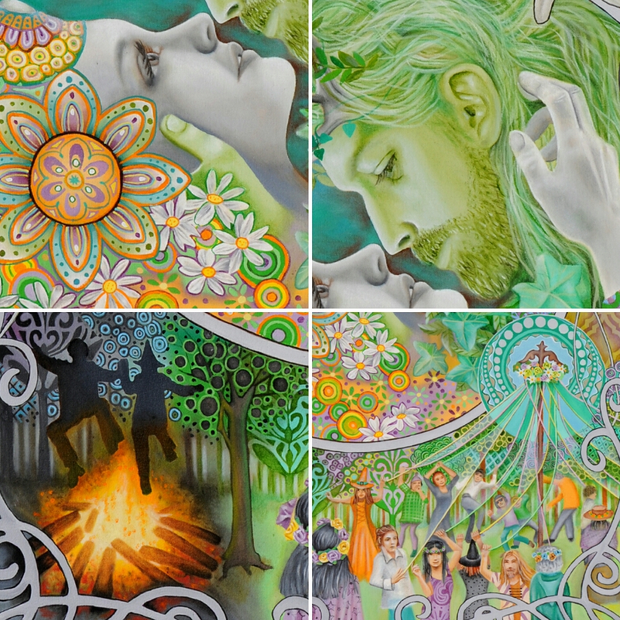 Beltane, Beltain, Beltaine, pagan sabbat art